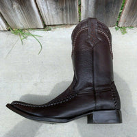 Men's Rodeo Cowboy Boots Bull Neck Leather Est. 097 2X Black - OriginalWestern.com