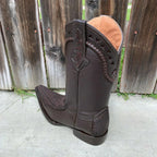 Men's Rodeo Cowboy Boots Bull Neck Leather Est. 097 2X Brown - OriginalWestern.com
