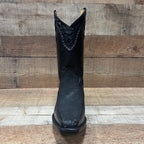 Men's Rodeo Cowboy Boots Bull Neck Leather Est.045 Black - OriginalWestern.com