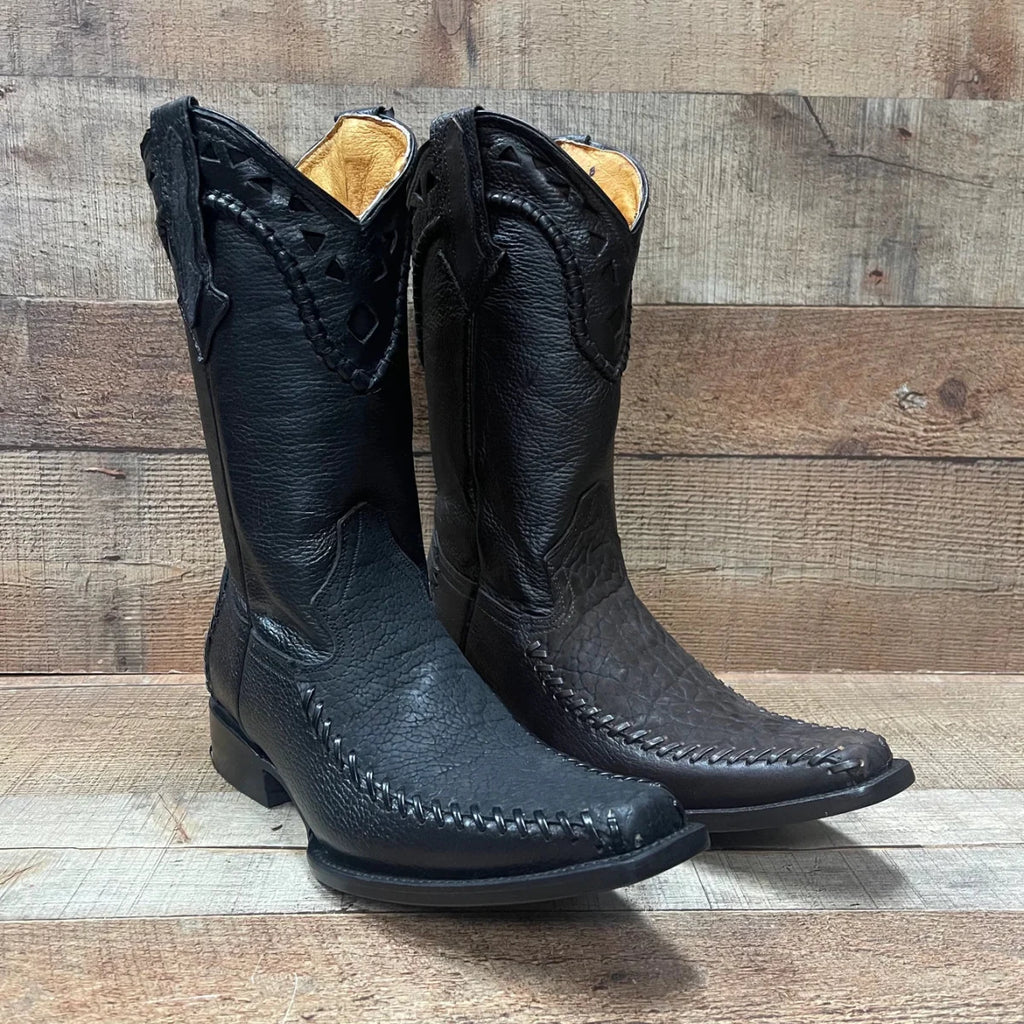 Men's Rodeo Cowboy Boots Bull Neck Leather Est.045 Brown - OriginalWestern.com