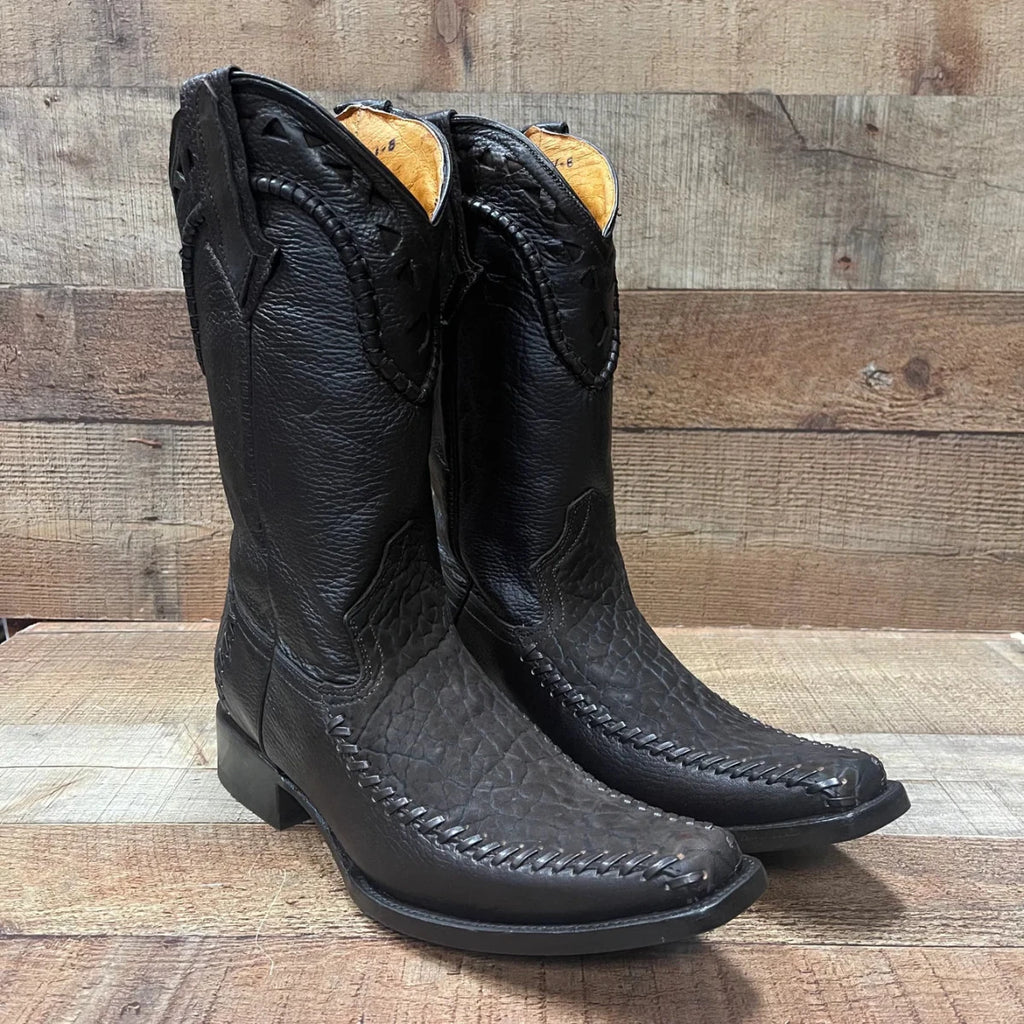 Men's Rodeo Cowboy Boots Bull Neck Leather Est.045 Brown - OriginalWestern.com