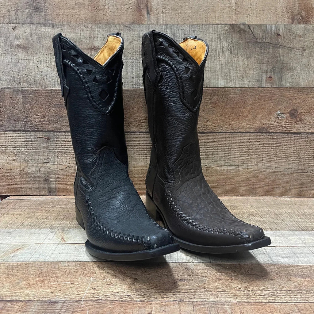 Men's Rodeo Cowboy Boots Bull Neck Leather Est.045 Brown - OriginalWestern.com