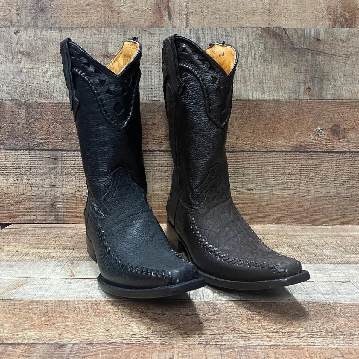 Men's Rodeo Cowboy Boots Bull Neck Leather Est.045 Brown - OriginalWestern.com