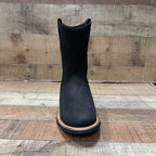 Men's Ruper Style Genuine Leather Round Soft Toe Work Boots Est. 303 Black - OriginalWestern.com