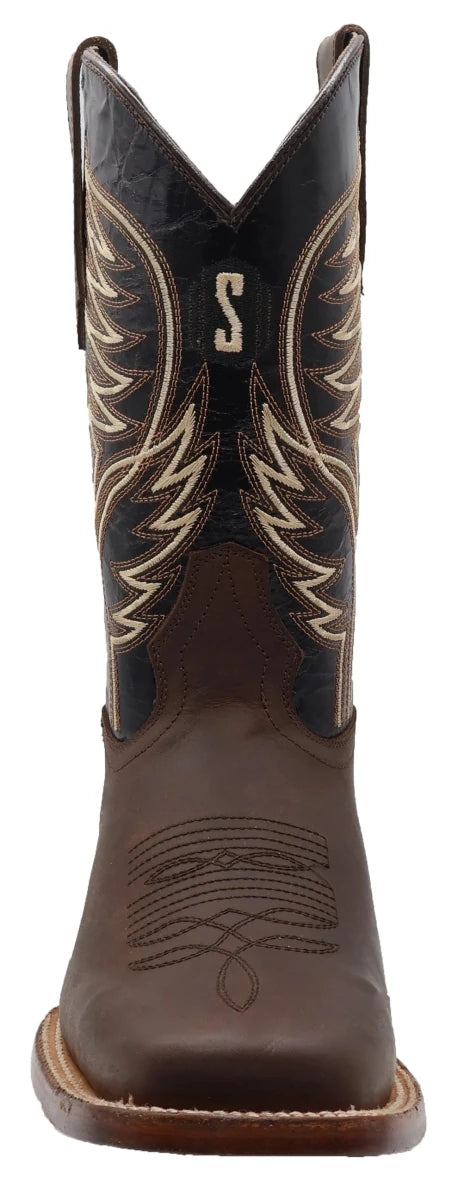 Men´s Silverton All Leahter Square Toe Boots - Brown - OriginalWestern.com
