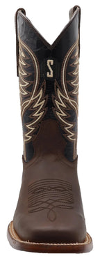 Men´s Silverton All Leahter Square Toe Boots - Brown - OriginalWestern.com