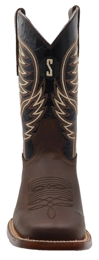 Men´s Silverton All Leahter Square Toe Boots - Brown - OriginalWestern.com