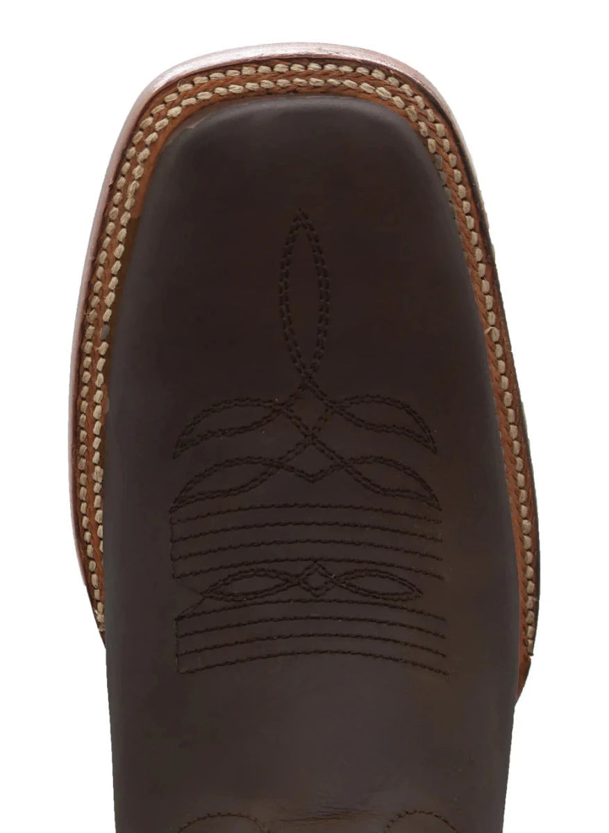 Men´s Silverton All Leahter Square Toe Boots - Brown - OriginalWestern.com
