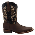 Men´s Silverton All Leahter Square Toe Boots - Brown - OriginalWestern.com