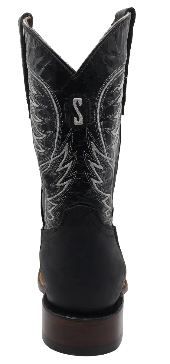 Men´s Silverton All Leather Square Toe Boots - Black - OriginalWestern.com