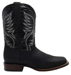 Men´s Silverton All Leather Square Toe Boots - Black - OriginalWestern.com