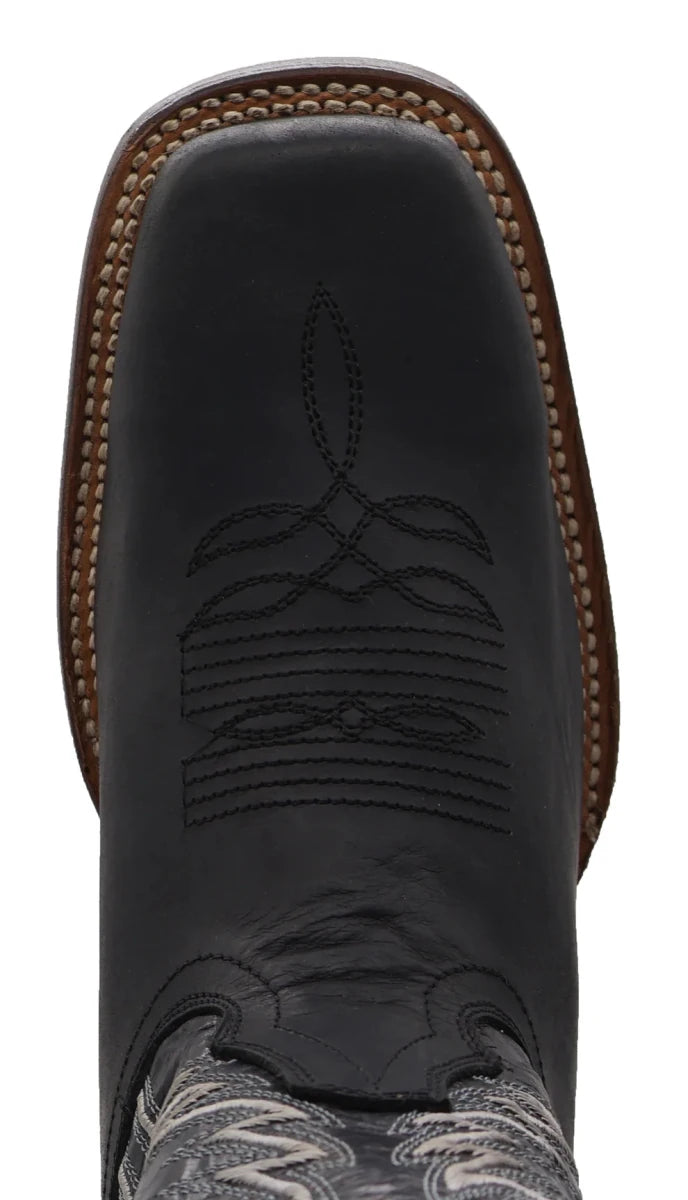 Men´s Silverton All Leather Square Toe Boots - Black - OriginalWestern.com