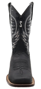Men´s Silverton All Leather Square Toe Boots - Black - OriginalWestern.com