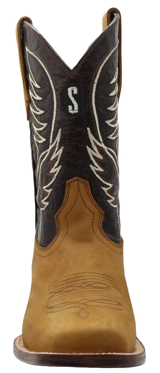 Men´s Silverton All Leather Square Toe Boots - Honey - OriginalWestern.com
