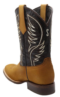 Men´s Silverton All Leather Square Toe Boots - Honey - OriginalWestern.com