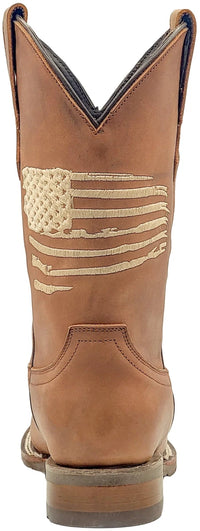 Men´s Silverton All Leather Wide Square Toe Boots - Tobacco - OriginalWestern.com