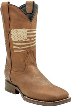 Men´s Silverton All Leather Wide Square Toe Boots - Tobacco - OriginalWestern.com
