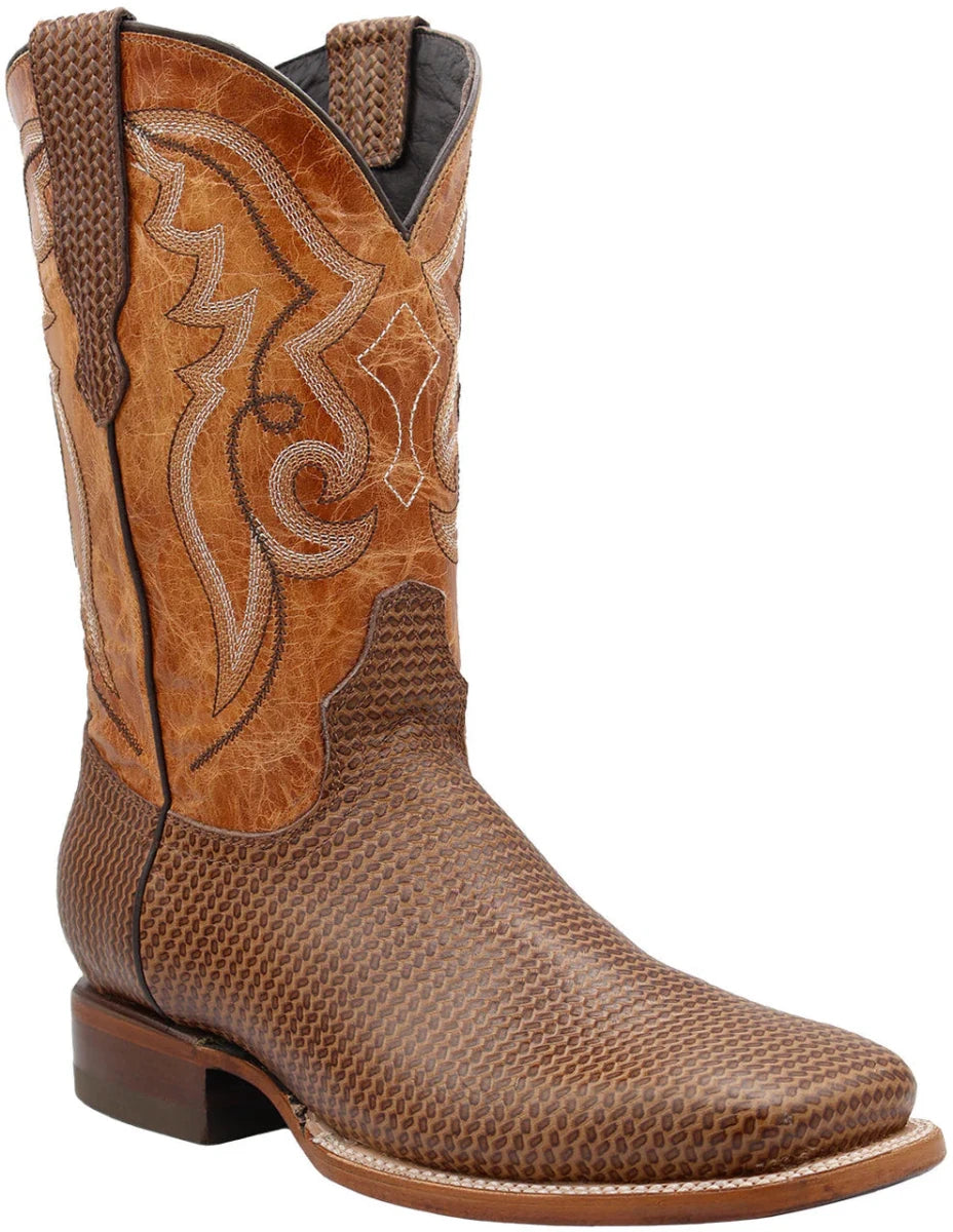 Men´s Silverton Arkansas All Leather Wide Square Toe Boots - Honey - OriginalWestern.com