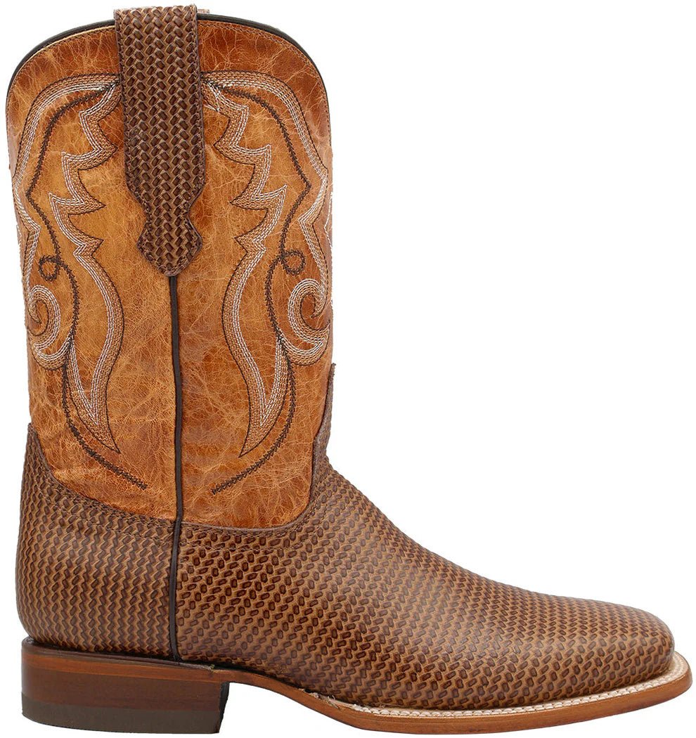 Men´s Silverton Arkansas All Leather Wide Square Toe Boots - Honey - OriginalWestern.com