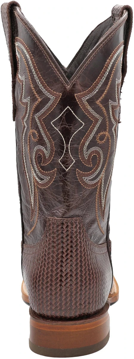 Men´s Silverton Arkansas Genuine Leather Wide Square Toe Boots - Brown - OriginalWestern.com