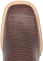 Men´s Silverton Arkansas Genuine Leather Wide Square Toe Boots - Brown - OriginalWestern.com