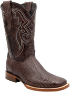 Men´s Silverton Arkansas Genuine Leather Wide Square Toe Boots - Brown - OriginalWestern.com