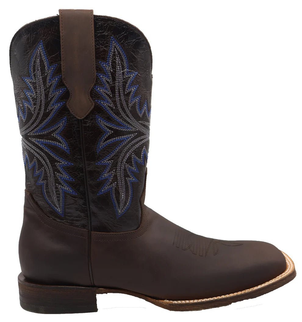 Men´s Silverton Austin All Leather Wide Square Toe Boots - Brown - OriginalWestern.com