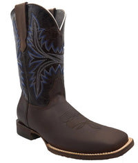 Men´s Silverton Austin All Leather Wide Square Toe Boots - Brown - OriginalWestern.com