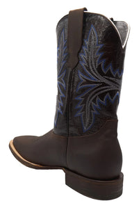 Men´s Silverton Austin All Leather Wide Square Toe Boots - Brown - OriginalWestern.com