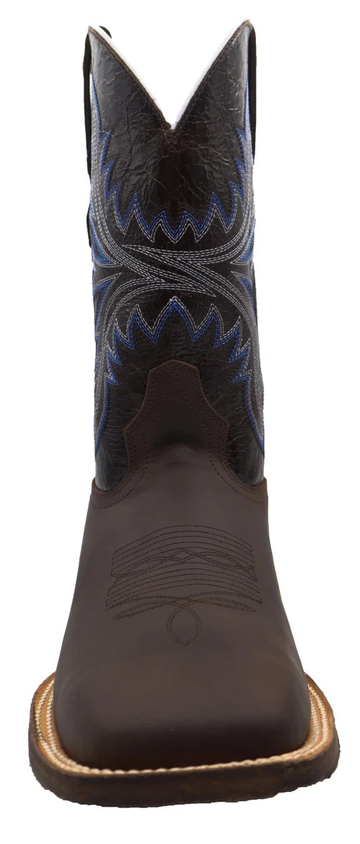 Men´s Silverton Austin All Leather Wide Square Toe Boots - Brown - OriginalWestern.com