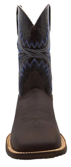 Men´s Silverton Austin All Leather Wide Square Toe Boots - Brown - OriginalWestern.com