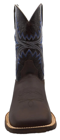 Men´s Silverton Austin All Leather Wide Square Toe Boots - Brown - OriginalWestern.com