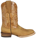 Men´s Silverton Austin Genuine Leather Wide Square Toe Boots - Honey - OriginalWestern.com