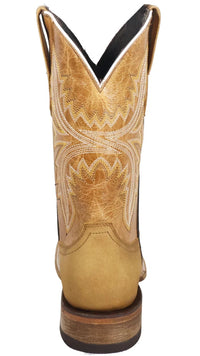 Men´s Silverton Austin Genuine Leather Wide Square Toe Boots - Honey - OriginalWestern.com