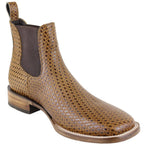 Men´s Silverton Brady All Leather Wide Square Toe Short Boots - Honey - OriginalWestern.com