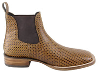 Men´s Silverton Brady All Leather Wide Square Toe Short Boots - Honey - OriginalWestern.com