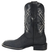 Men´s Silverton Brentwood All Leather Wide Square Toe Boots - Black - OriginalWestern.com
