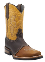 Men´s Silverton Carson Genuine Leather Square Toe Boots - Honey - OriginalWestern.com