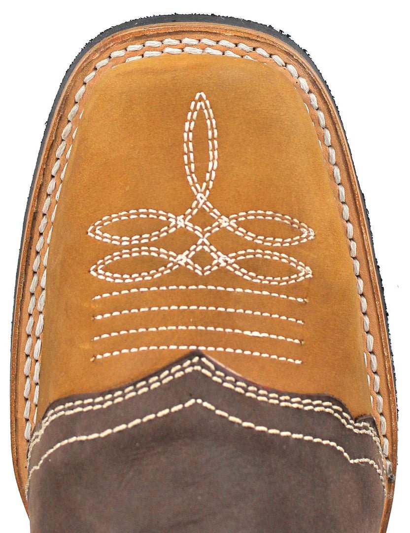 Men´s Silverton Carson Genuine Leather Square Toe Boots - Honey - OriginalWestern.com