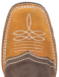 Men´s Silverton Carson Genuine Leather Square Toe Boots - Honey - OriginalWestern.com