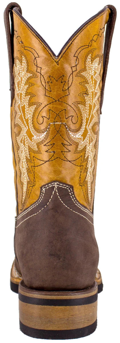 Men´s Silverton Carson Genuine Leather Square Toe Boots - Honey - OriginalWestern.com
