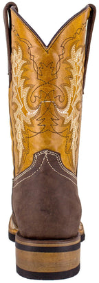Men´s Silverton Carson Genuine Leather Square Toe Boots - Honey - OriginalWestern.com