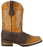 Men´s Silverton Carson Genuine Leather Square Toe Boots - Honey - OriginalWestern.com