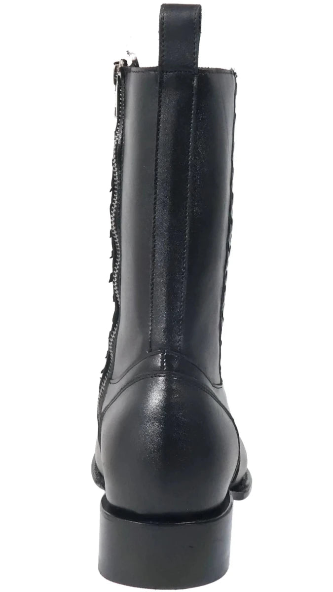 Men´s Silverton Chance All Leather Square Toe Boots - Black - OriginalWestern.com
