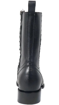Men´s Silverton Chance All Leather Square Toe Boots - Black - OriginalWestern.com