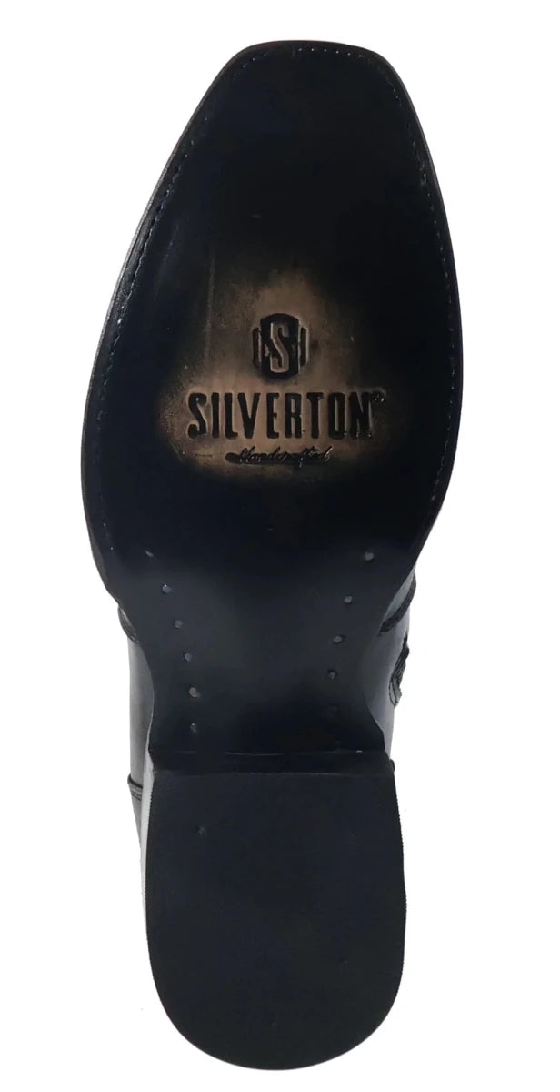 Men´s Silverton Chance All Leather Square Toe Boots - Black - OriginalWestern.com