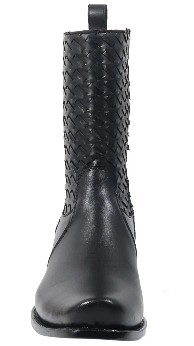 Men´s Silverton Chance All Leather Square Toe Boots - Black - OriginalWestern.com