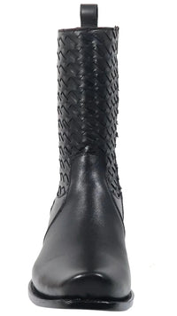 Men´s Silverton Chance All Leather Square Toe Boots - Black - OriginalWestern.com