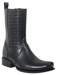 Men´s Silverton Chance All Leather Square Toe Boots - Black - OriginalWestern.com