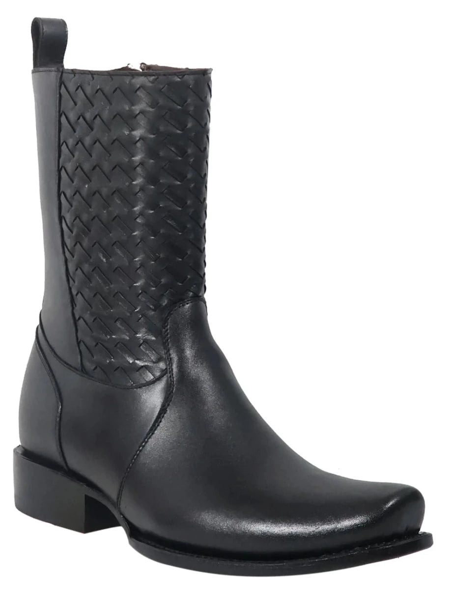 Men´s Silverton Chance All Leather Square Toe Boots - Black - OriginalWestern.com